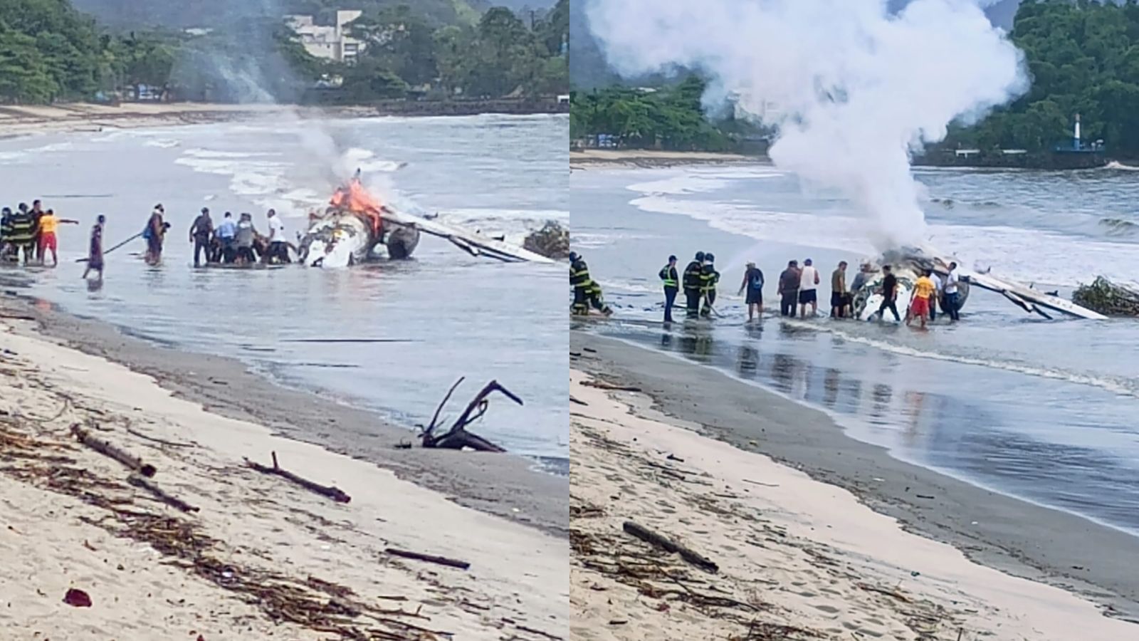 Avião cai em praia de Ubatuba