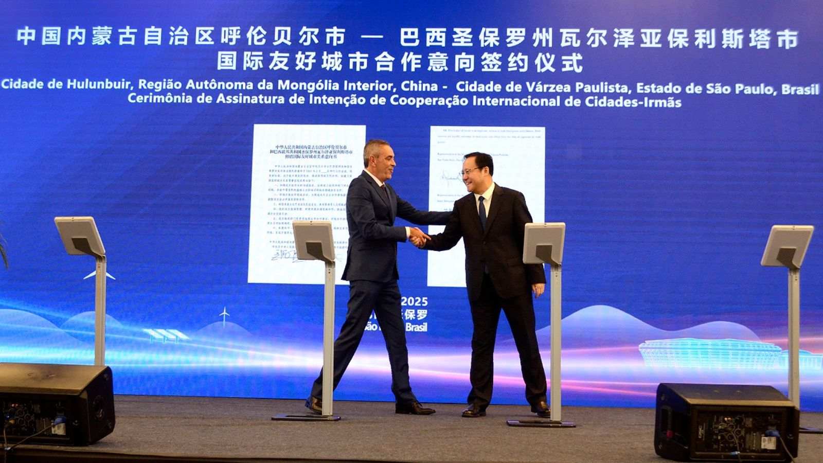 Prefeito Rodolfo Braga e Xin Qian