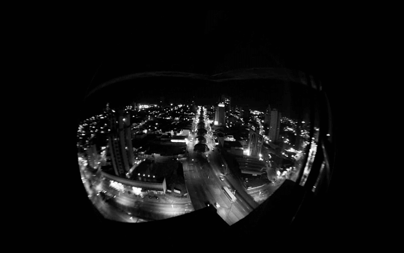 Jundiaí vista de cima em foto preto e branca