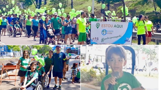 Caminhada reuniu 200 pessoas, segundo organizadores. (Foto: Divulgação)