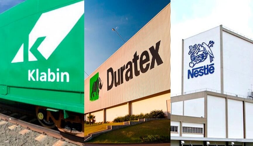 Fachada das empresas Klabin, Duratex e Nestlé