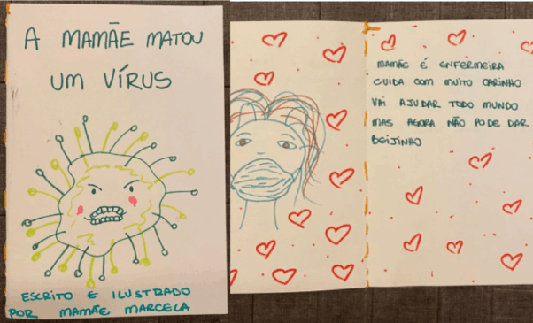 Livro escrito e desenhado por Marcela