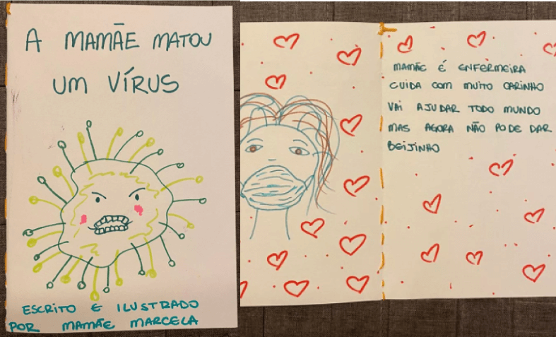 Livro escrito e desenhado por Marcela