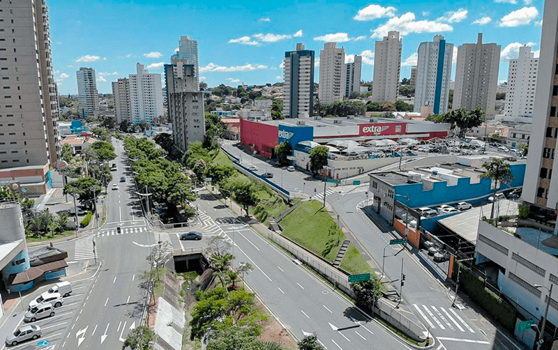 Nove de Julho em Jundiaí sem carros