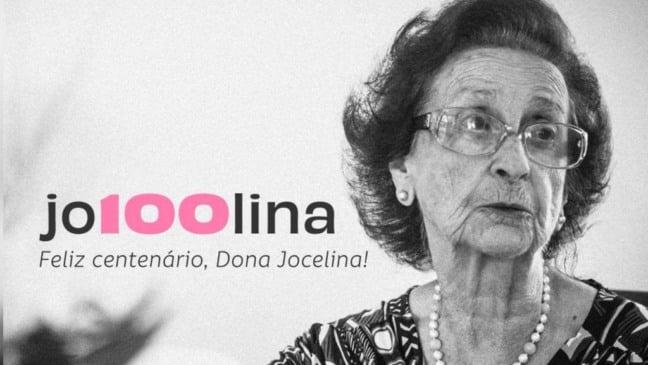 Foto de dona Jocelina em preto e branco