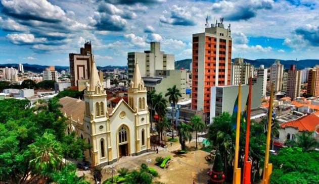 Vista aérea da Catedral de Jundiaí
