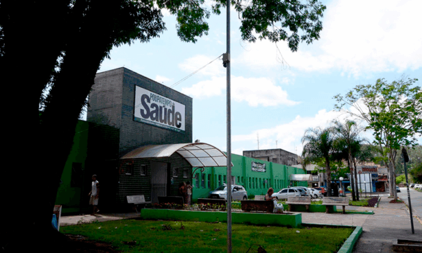 Fachada do Poupatempo da Saúde