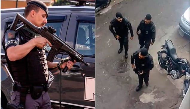 Agentes da ROTA no São Camilo