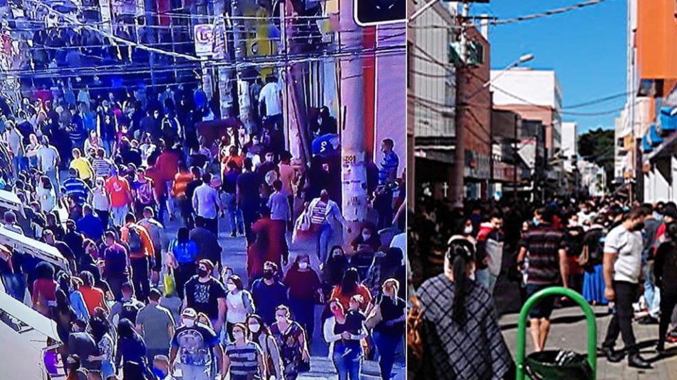 Ruas do Centro cheias de consumidores