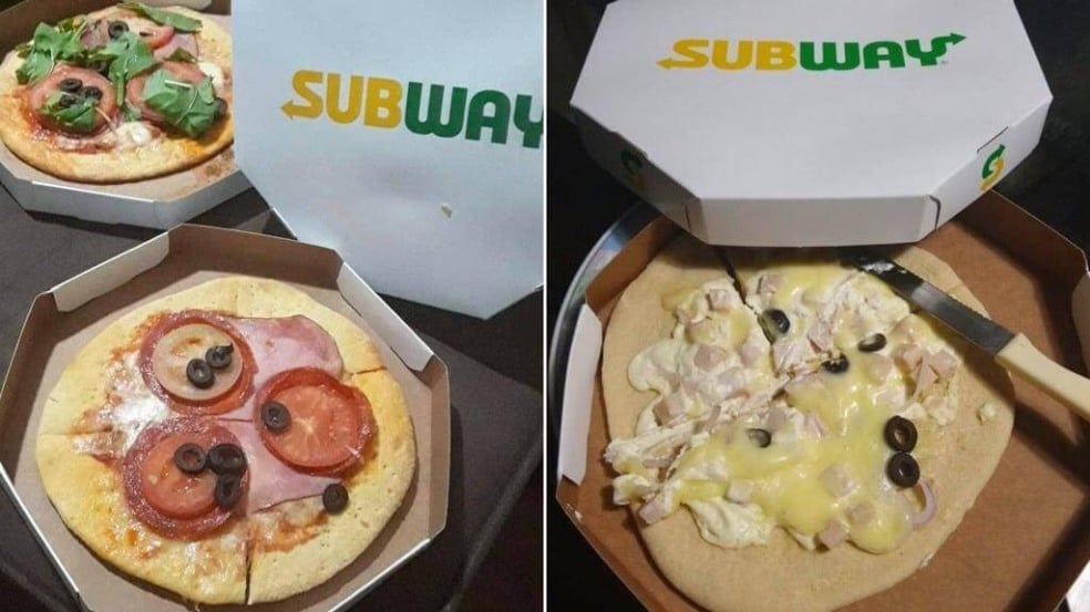 Pizzas do subway
