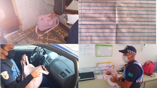 bebê abandonada. Foto: Divulgação/Guarda Municipal bebê abandonada. Foto: Divulgação/Guarda Municipal