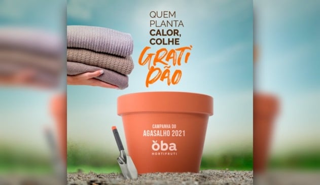 Oba Hortifruti inicia Campanha do Agasalho com tema ‘Quem planta amor, colhe gratidão’
