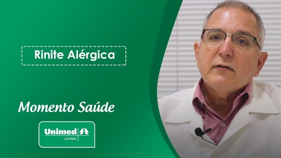 thumbnail de vídeo sobre rinite alérgica da Unimed Jundiaí