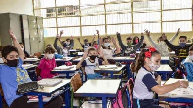 Alunos em sala de aula
