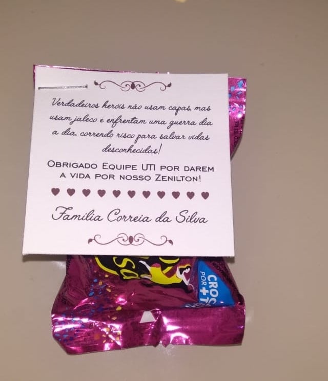 Foto de bombom com mensagem