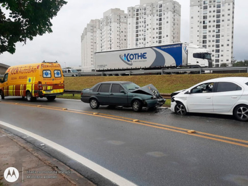 Acidente trânsito em Jundiaí. (Foto: Divulgação / Motoboy Xororó)