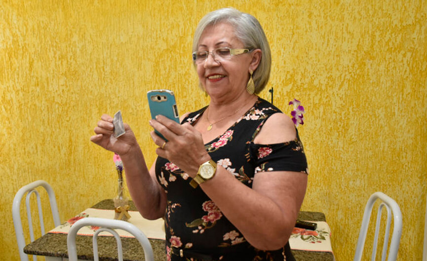 Usuária da UBS de Jundiaí. (Foto: Divulgação)