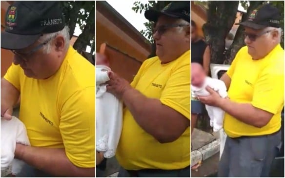Agentes de trânsito salvam bebê engasgado em Itatiba