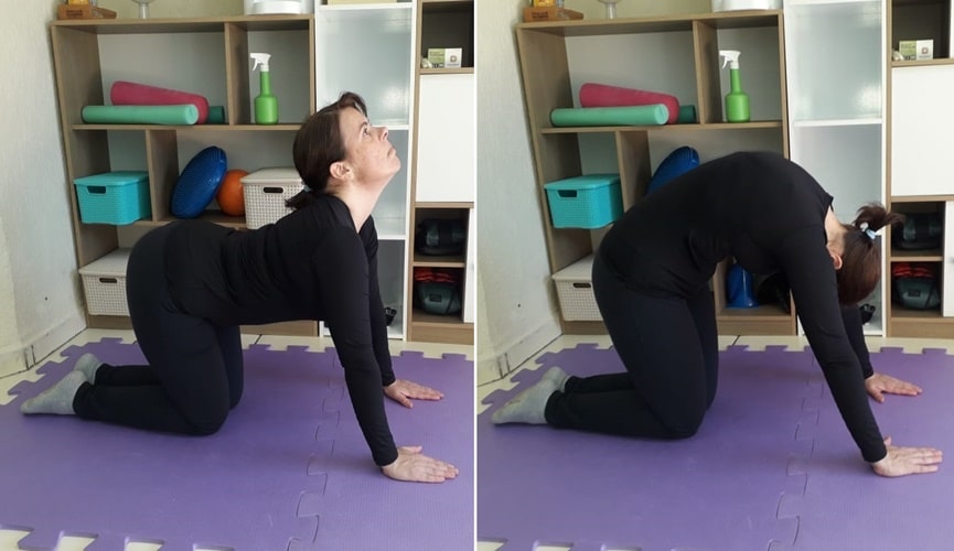 Foto de mulher se alongando