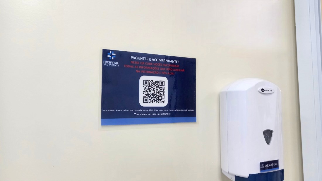 QRcode mostra a nova orientação sobre as altas