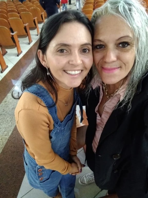 Sandra e amiga, Gê, também motorista