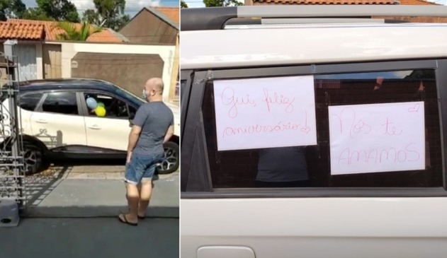 Foto de homem ao lado de veículo