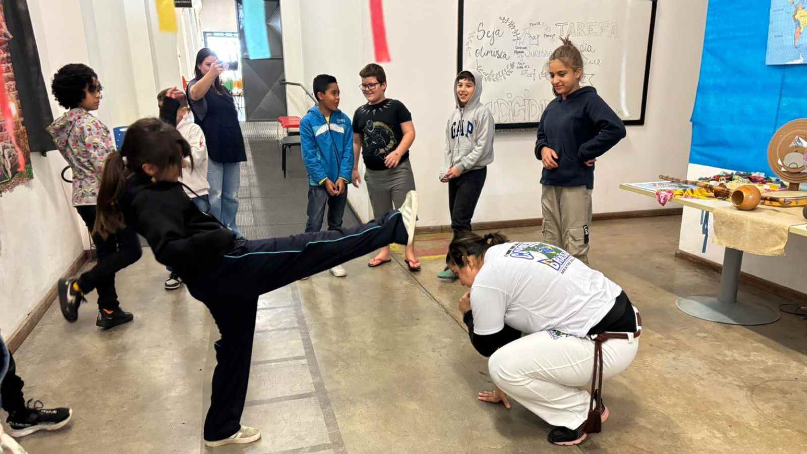 Roda de capoeira na Apae de Jundiaí.