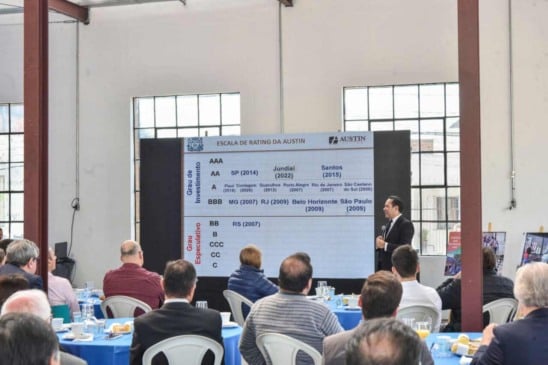 Economista–chefe da Austin Rating, Alex Agostini, apresentou indicador de Jundiaí e os cenários econômicos nacional e internacional