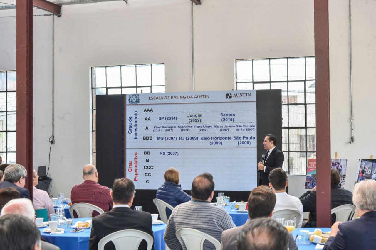 Economista–chefe da Austin Rating, Alex Agostini, apresentou indicador de Jundiaí e os cenários econômicos nacional e internacional