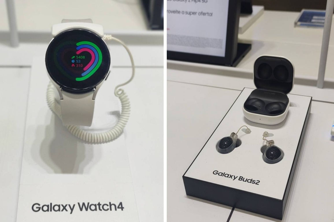 SmartWatch e Fones de Ouvido sem fio da Samsung