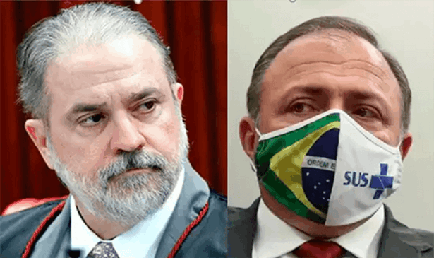 Augusto Aras e Eduardo Pazuello. (Foto: Divulgação)