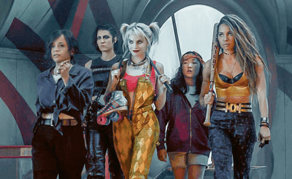 Arlequina e outras personagens do filme