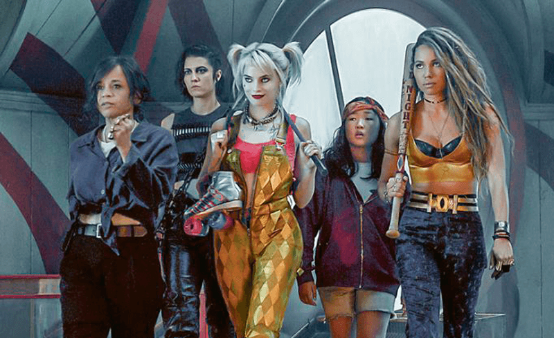 Arlequina e outras personagens do filme