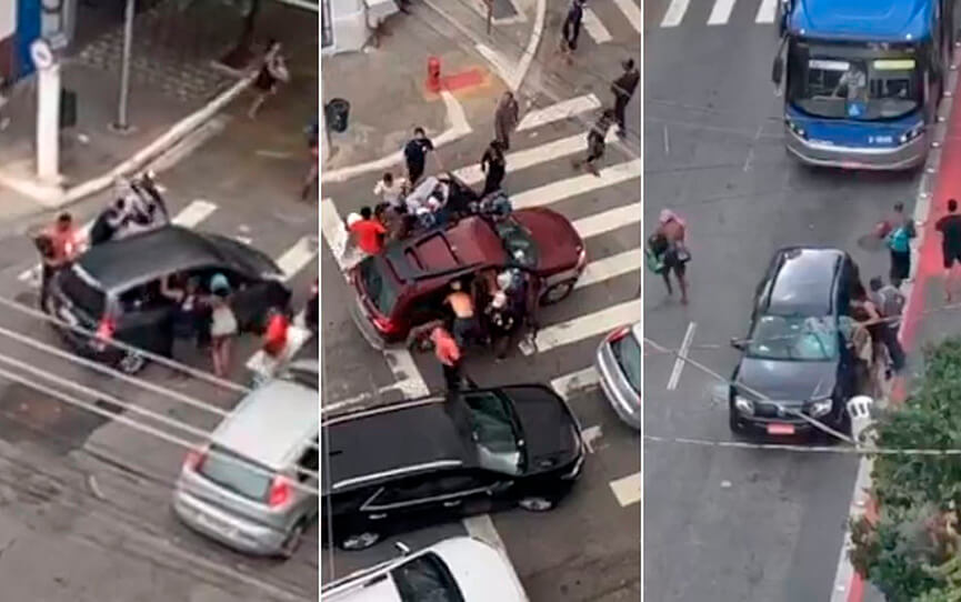 Arrastão na Cracolândia. (Foto: Reprodução) Arrastão na Cracolândia. (Foto: Reprodução)