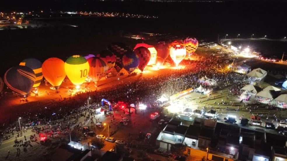 Balões no Night Glow.