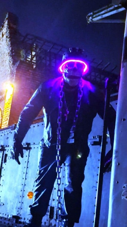 Personagem Caveirão da banda uti de jundiaí