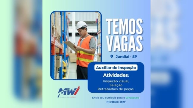 Banner de vagas da empresa MWI.