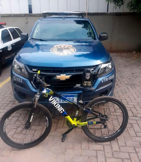 Bike recuperada pelo Apoio Tático. (Foto: Divulgação)