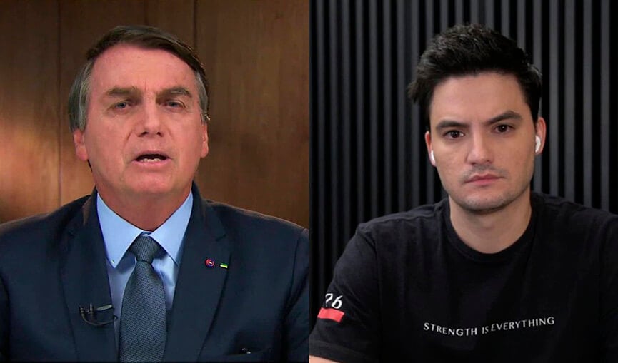 Bolsonaro e Felipe Neto. (Foto: Divulgação)