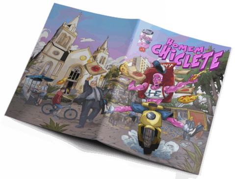 Em HQ criada por jundiaiense, Homem Chiclete passeia por pontos turísticos da cidade