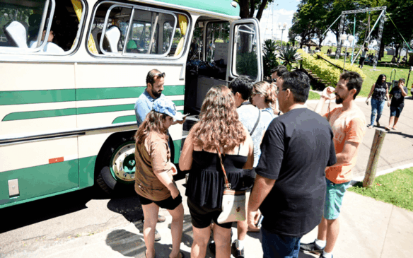No Parque da Uva, Estão programadas duas saídas do ônibus do “Caminhos do Centro Histórico”. (Foto: Reprodução/Prefeitura de Jundiaí)