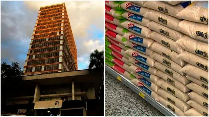 Prefeitura retira arroz da cesta básica. (Foto: Reprodução/EPTV) Prefeitura retira arroz da cesta básica. (Foto: Reprodução/EPTV)