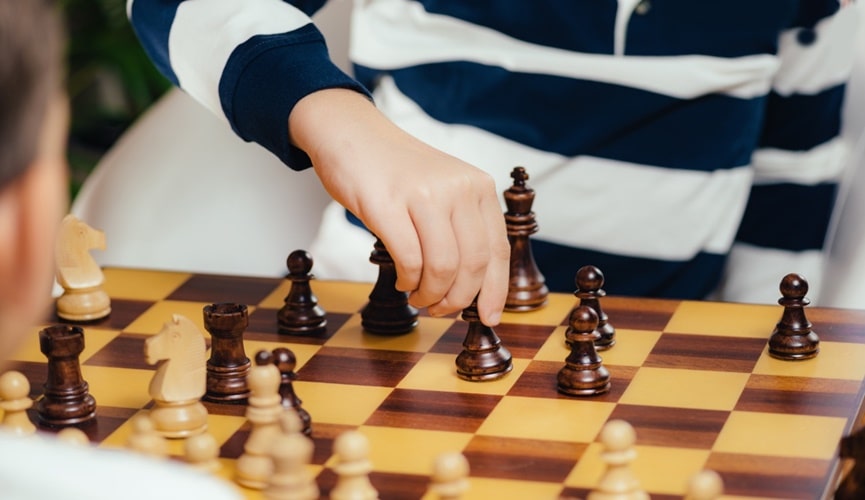 Foto de mesa de xadrez Foto de mesa de xadrez