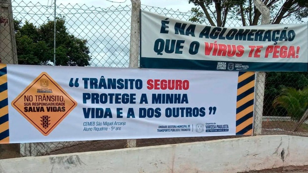 Alunos da rede municipal de Várzea Paulista produzem frases de conscientização no trânsito
