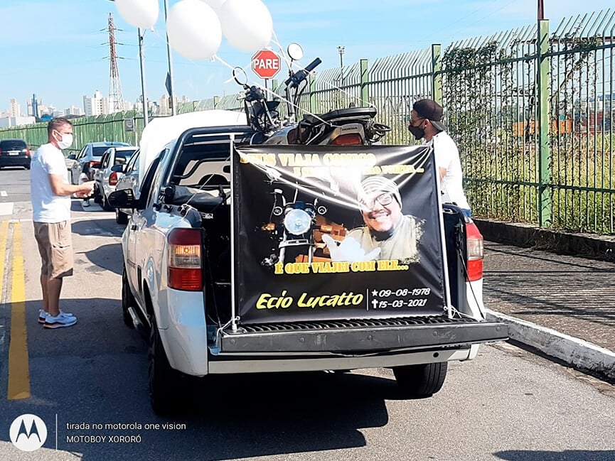 Carreata em homenagem ao motoboy Elcio. (Foto: Divulgação/Motoboy Xororó)