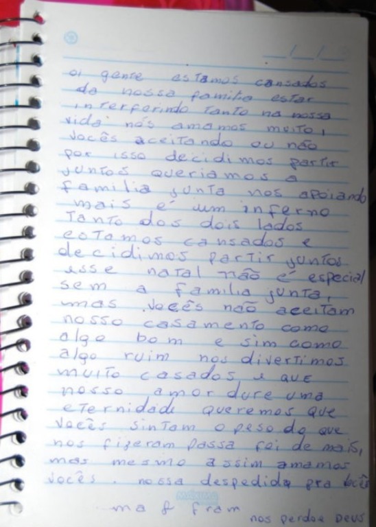 Carta foi apreendida na casa em Várzea Paulista