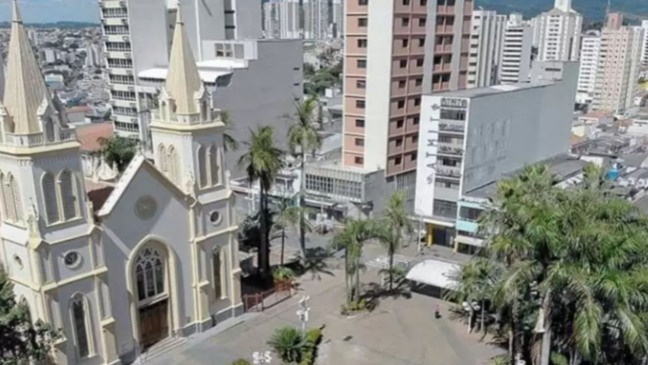 Catedral de Jundiaí vista de cima.
