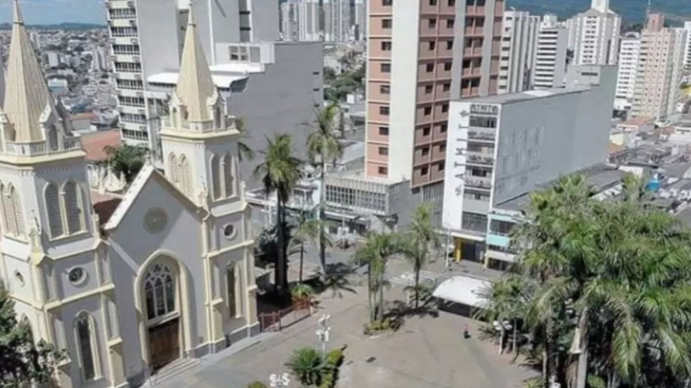 Catedral de Jundiaí vista de cima.