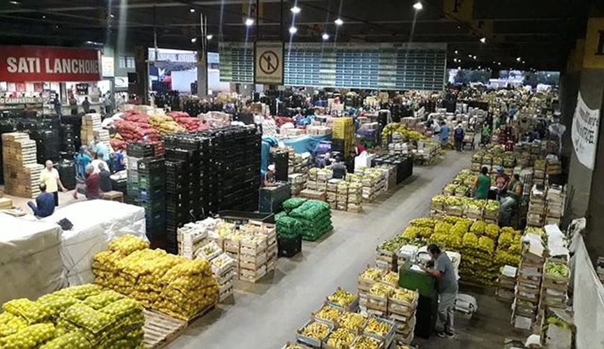 Estandes cheios na Ceasa de BH, desmentido o presidente Bolsonaro