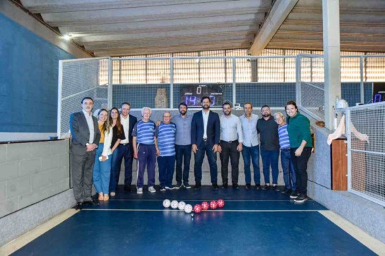 Autoridades fazem a estreia oficial da cancha de bocha do CECE Antonio de Lima